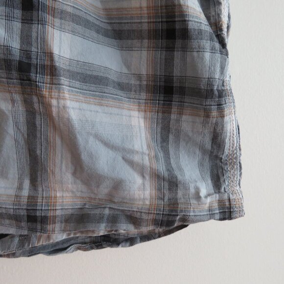 CARHARTT Rugged Flex Relaxed Fit Bozeman Short Sleeve Shirt in Blue Plaid Sz L - Picture 9 of 14